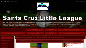 What Santacruzlittleleague.org website looked like in 2016 (7 years ago)
