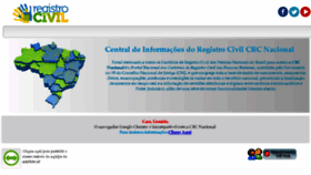 What Sistema.registrocivil.org.br website looked like in 2016 (7 years ago)