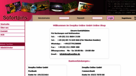 What Sofortpins.de website looked like in 2016 (7 years ago)