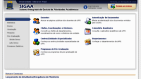What Sigaa.ufpi.br website looked like in 2016 (7 years ago)