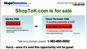 What Shoptok.com website looked like in 2016 (7 years ago)