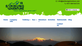 What Saribungadventure.com website looked like in 2016 (7 years ago)