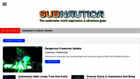 What Subnautica.org website looked like in 2016 (7 years ago)