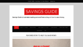 What Savingsguide.com.au website looked like in 2016 (7 years ago)