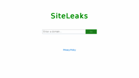 What Siteleaks.com website looked like in 2016 (7 years ago)