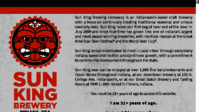 What Sunkingbrewing.com website looked like in 2016 (7 years ago)