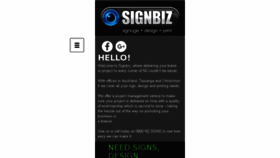 What Signbiz.co.nz website looked like in 2016 (7 years ago)