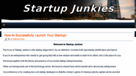 What Startupjunkies.com website looked like in 2016 (7 years ago)