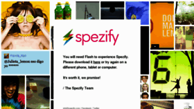 What Spezify.com website looked like in 2016 (7 years ago)