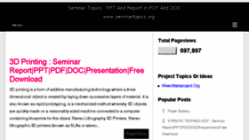 What Seminartopics.org website looked like in 2016 (7 years ago)