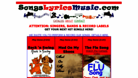 What Songslyricsmusic.com website looked like in 2016 (7 years ago)