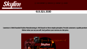 What Skylinemfg.com website looked like in 2016 (7 years ago)