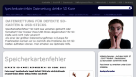 What Speicherkartenfehler.de website looked like in 2016 (7 years ago)