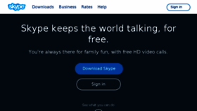 What Skype.us website looked like in 2016 (7 years ago)