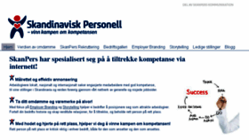What Skandinaviskpersonell.no website looked like in 2016 (7 years ago)
