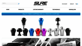 What Suremotorsports.com website looked like in 2016 (7 years ago)