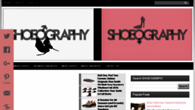 What Shoeography.com website looked like in 2016 (7 years ago)
