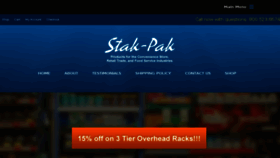 What Stak-pak.com website looked like in 2016 (7 years ago)