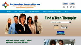What Sandiegoteentherapists.com website looked like in 2016 (7 years ago)