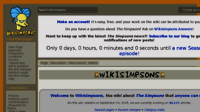What Simpsonswiki.net website looked like in 2016 (7 years ago)
