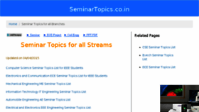 What Seminartopics.co.in website looked like in 2016 (7 years ago)