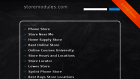 What Storemodules.com website looked like in 2016 (7 years ago)