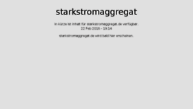 What Starkstromaggregat.de website looked like in 2016 (7 years ago)