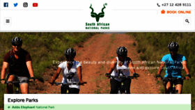 What Sanparks.com website looked like in 2016 (7 years ago)