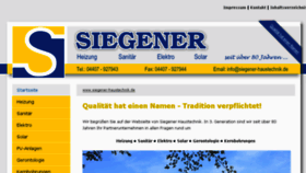 What Siegener-haustechnik.de website looked like in 2016 (7 years ago)