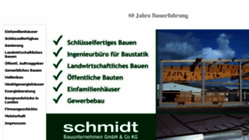 What Schmidt-bau.info website looked like in 2016 (7 years ago)