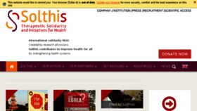What Solthis.org website looked like in 2016 (7 years ago)