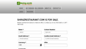 What Shirazrestaurant.com website looked like in 2016 (7 years ago)