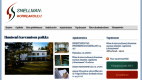 What Snellman-korkeakoulu.fi website looked like in 2016 (7 years ago)