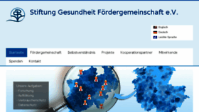 What Stiftung-gesundheit-foerdergemeinschaft.de website looked like in 2016 (7 years ago)