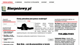 What Sierpniowy.pl website looked like in 2016 (7 years ago)