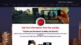 What Safecity.eu website looked like in 2016 (7 years ago)