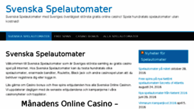 What Svenska-spelautomater.se website looked like in 2016 (7 years ago)