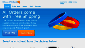 What Siliconewristbandsaustralia.com.au website looked like in 2016 (7 years ago)