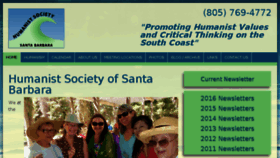 What Santabarbarahumanists.org website looked like in 2016 (7 years ago)