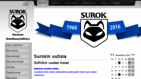 What Surok.fi website looked like in 2016 (7 years ago)