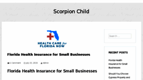 What Scorpionchild.com website looked like in 2016 (7 years ago)