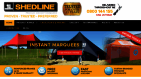 What Shedline.co.nz website looked like in 2016 (7 years ago)