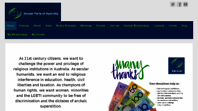 What Secular.org.au website looked like in 2016 (7 years ago)