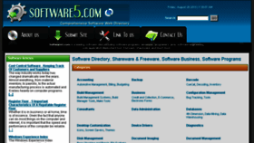 What Software5.com website looked like in 2016 (7 years ago)