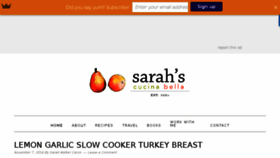 What Sarahscucinabella.com website looked like in 2016 (7 years ago)