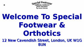 What Specialfootwear.co.uk website looked like in 2016 (7 years ago)