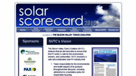 What Solarscorecard.com website looked like in 2016 (7 years ago)