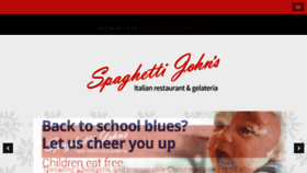 What Spaghettijohns.co.uk website looked like in 2016 (7 years ago)