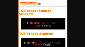 What Student.toa.edu.my website looked like in 2016 (7 years ago)