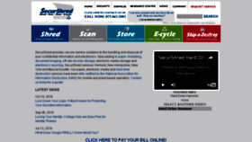 What Securshred.com website looked like in 2016 (7 years ago)